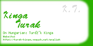 kinga turak business card